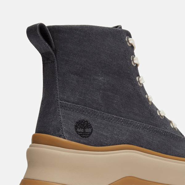 Timberland Roxie Lane Mid Lace-Up Boot Dark Grey Canvas Women'S