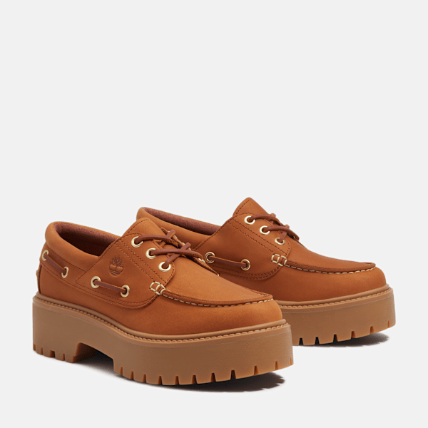 Timberland Stone Street Platform Boat Shoe Rust Nubuck Women'S