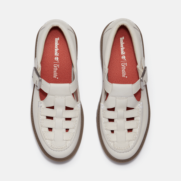Timberland Stone Street Platform Buckle Shoe Natural Nubuck Women'S