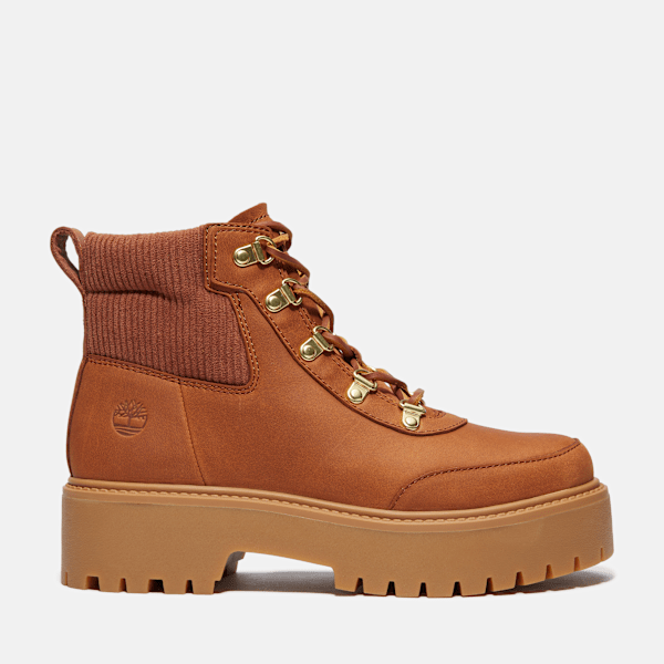 Timberland Stone Street Platform Hiker Boot Rust Nubuck Women'S