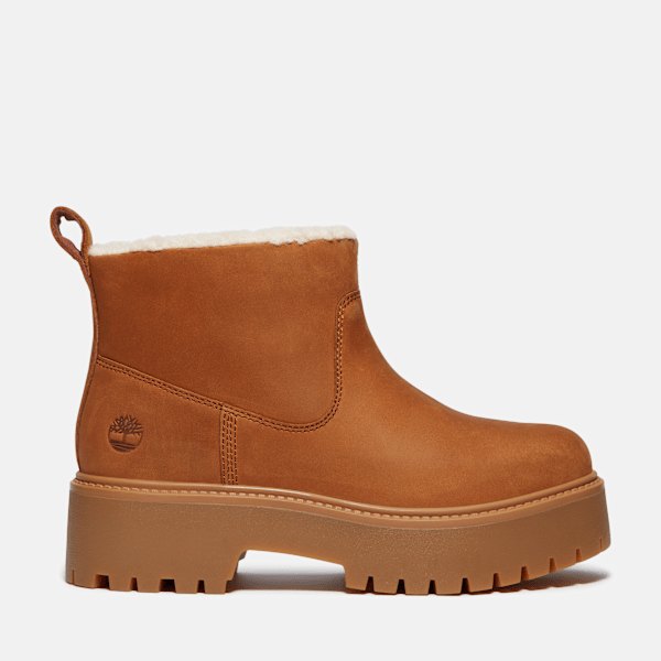 Timberland Stone Street Warm-Lined Platform Boot Rust Nubuck Women'S