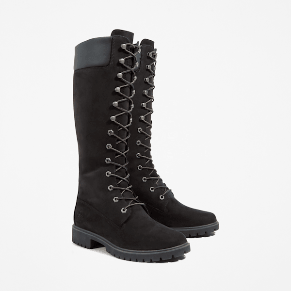 Timberland Premium 14-Inch Waterproof Boot Black Nubuck Women'S