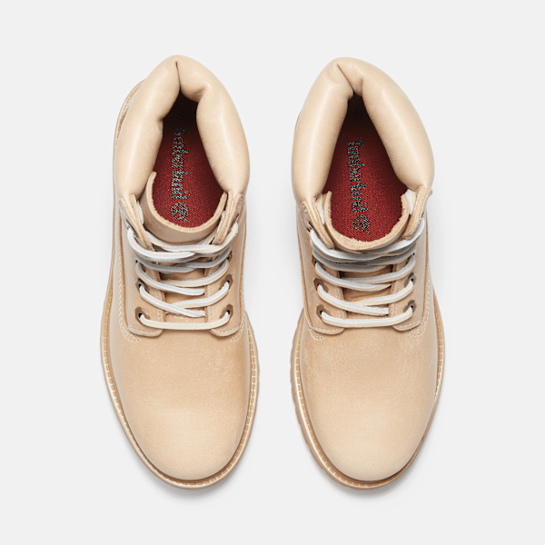 Timberland Premium 6-Inch Waterproof Boot Medium Beige Full-Grain Women'S