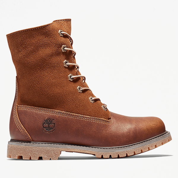 Timberland Warm-Lined Waterproof Roll-Top Boot Dark Brown Full-Grain Women'S