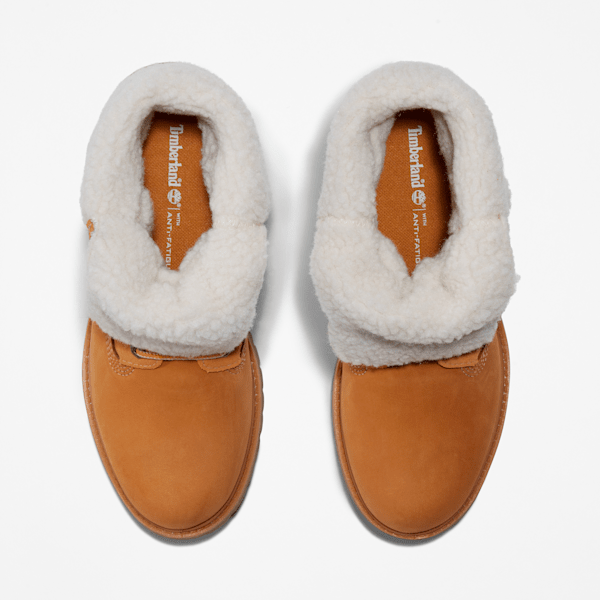 Timberland Warm-Lined Waterproof Roll-Top Boot Wheat Nubuck Women'S