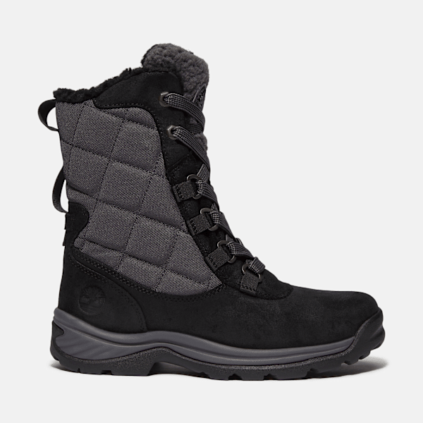 Timberland White Ledge Tall Waterproof Snow Boot Black Suede Women'S