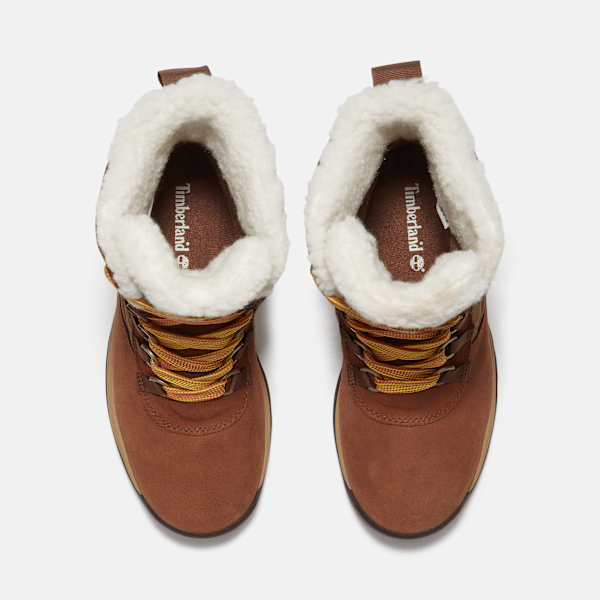 Timberland White Ledge Tall Waterproof Snow Boot Medium Brown Suede Women'S