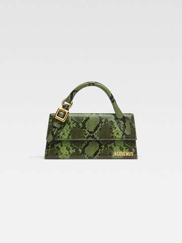 Jacquemus The Long Chiquito With Buckle Long Signature Buckled Handbag Green