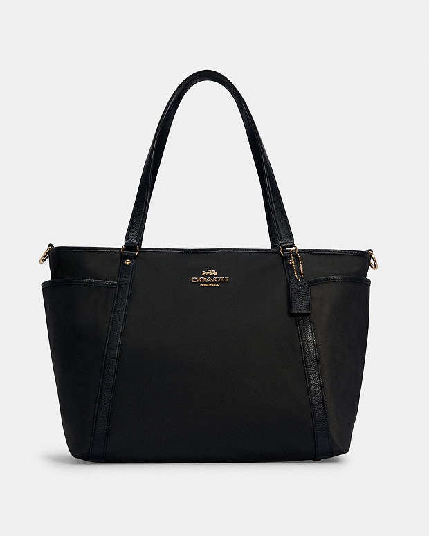 Baby Bag Non Leather-Gold-Black Non Leather-Gold-Black
