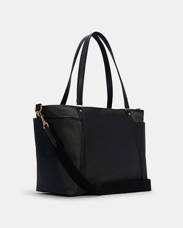 Baby Bag Non Leather-Gold-Black Non Leather-Gold-Black