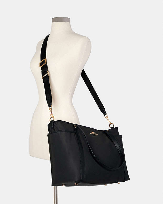 Baby Bag Non Leather-Gold-Black Non Leather-Gold-Black