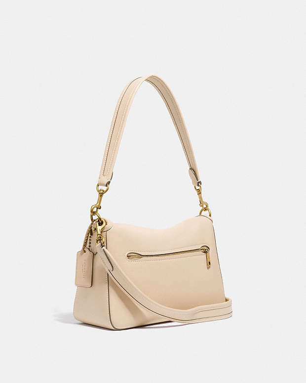 Soft Tabby Shoulder Bag Smooth Leather-Brass-Ivory Smooth Leather-Brass-Ivory