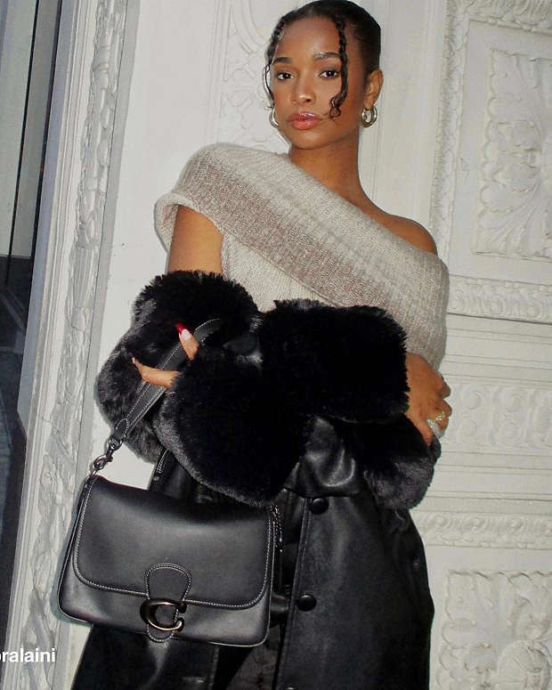 Soft Tabby Shoulder Bag Smooth Leather-Brass-Ivory Smooth Leather-Brass-Ivory