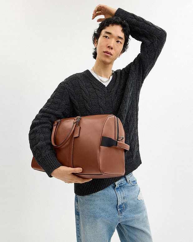 Venturer Bag Smooth Leather-Gunmetal-Saddle Smooth Leather-Gunmetal-Saddle