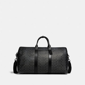 Coach Gotham Duffle Bag In Signature Canvas Black Copper Charcoal