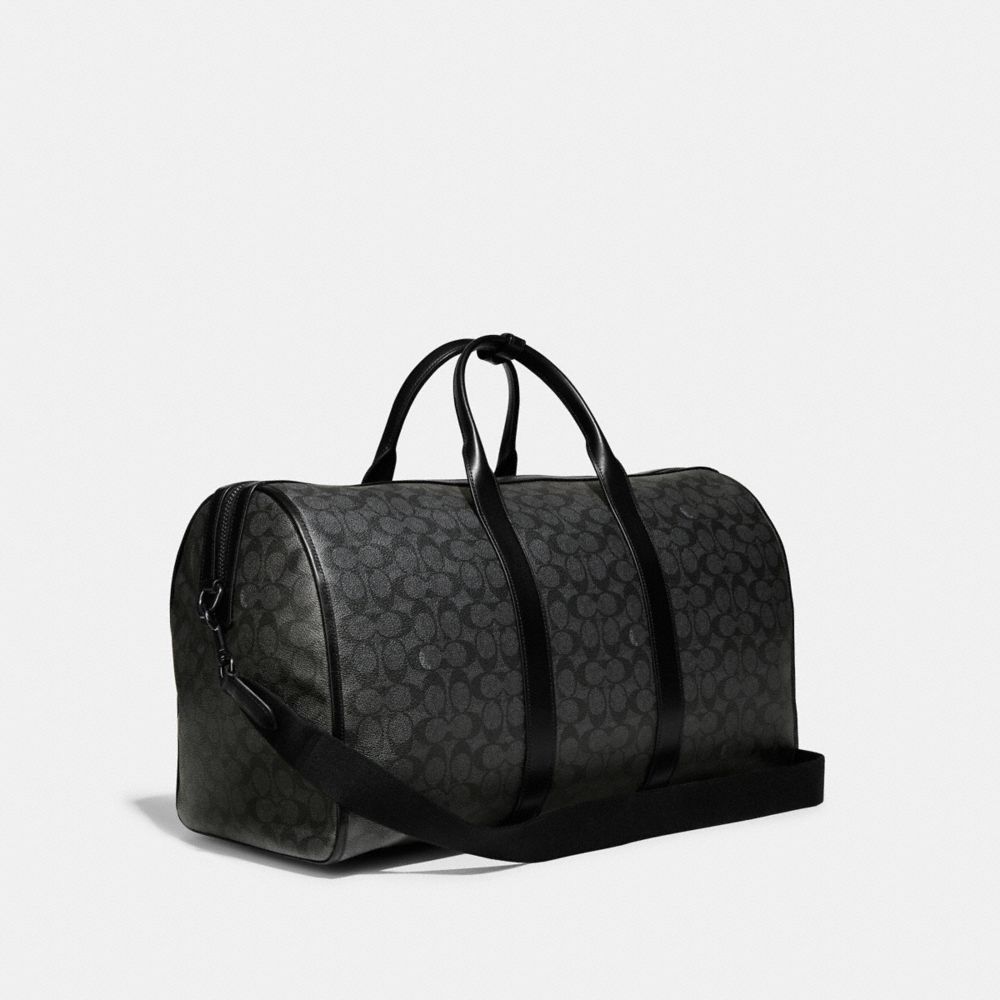 Coach Gotham Duffle Bag In Signature Canvas Black Copper Charcoal