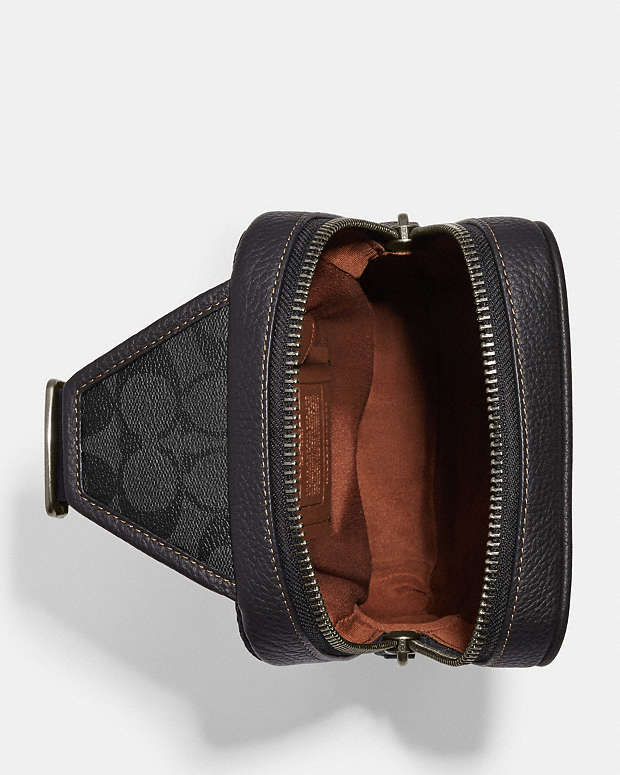 Sullivan Pack In Blocked Signature Canvas Signature Canvas-Gunmetal-Khaki-Charcoal Signature Canvas-Gunmetal-Khaki-Charcoal