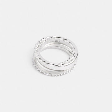 Coach Ring Set Silver