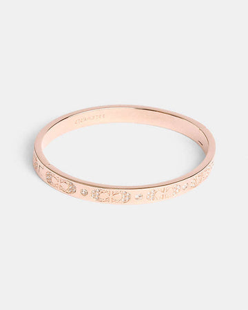 Signature Pavé Hinged Bangle Rose Gold Rose Gold