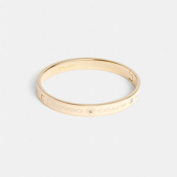 Coach Coach Heart And Star Enamel Bangle Gold Chalk