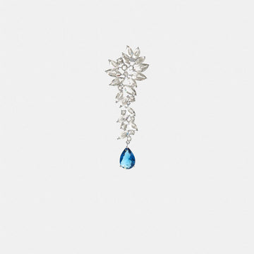 Coach Statement Crystal Single Earring Silver