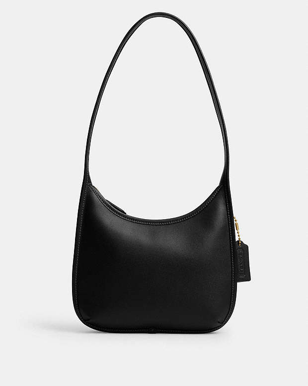 Curve Zip Bag Patent Leather-Brass-Black Patent Leather-Brass-Black