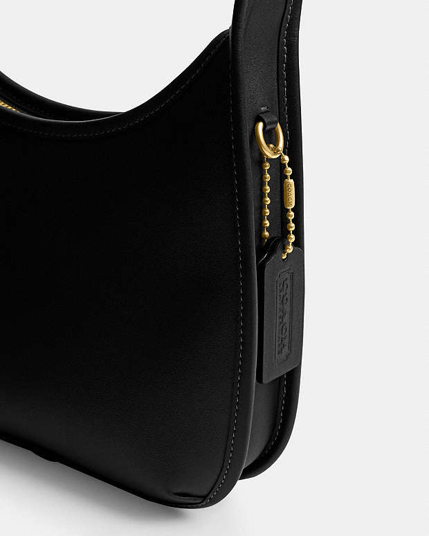 Curve Zip Bag Patent Leather-Brass-Black Patent Leather-Brass-Black