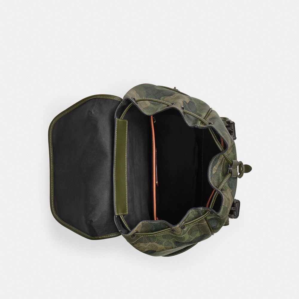 Coach League Flap Backpack In Signature Camo Print Signature Camo