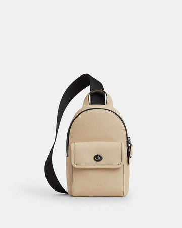 Small Turnlock Sling Pack Smooth Leather-Qb-Ivory Smooth Leather-Qb-Ivory