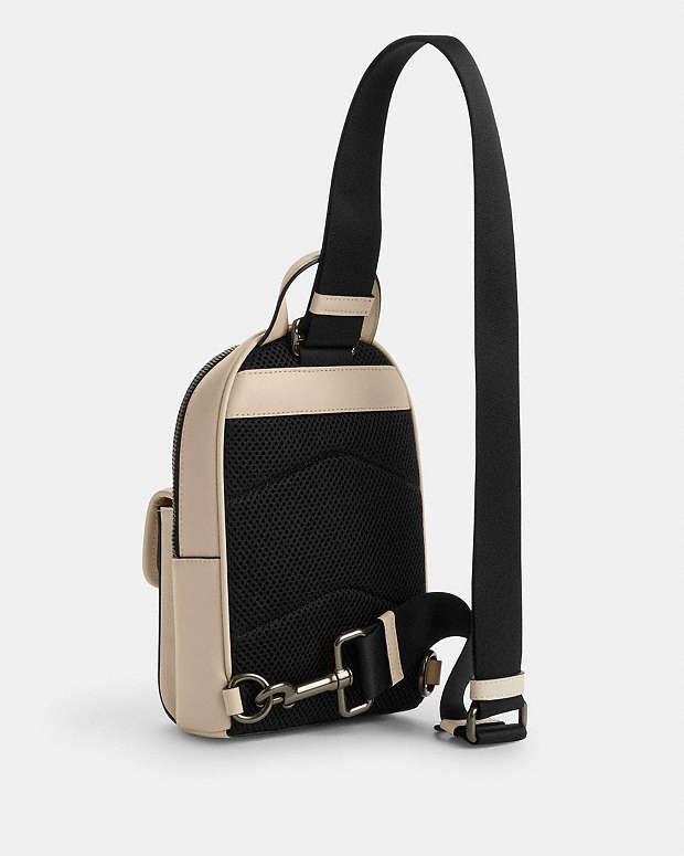 Small Turnlock Sling Pack Smooth Leather-Qb-Ivory Smooth Leather-Qb-Ivory