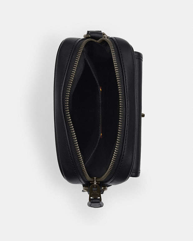 Turnlock Crossbody Bag In Signature Canvas Signature Canvas-Gunmetal-Charcoal-Black Signature Canvas-Gunmetal-Charcoal-Black