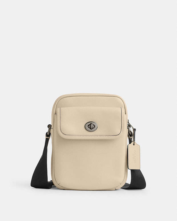 Turnlock Crossbody Bag Smooth Leather-Qb-Ivory Smooth Leather-Qb-Ivory