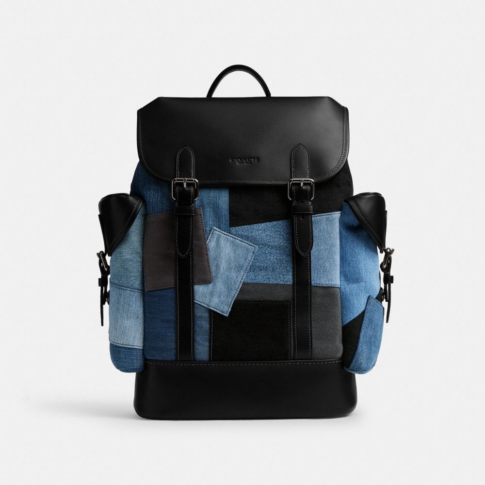 Coach Hitch Backpack With Patchwork Denim Multi