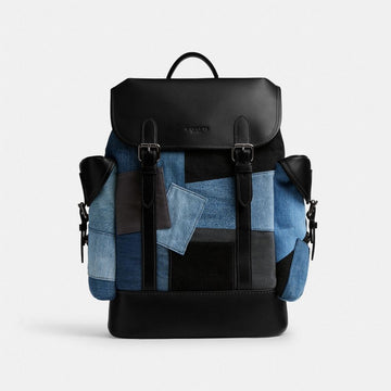 Coach Hitch Backpack With Patchwork Denim Multi