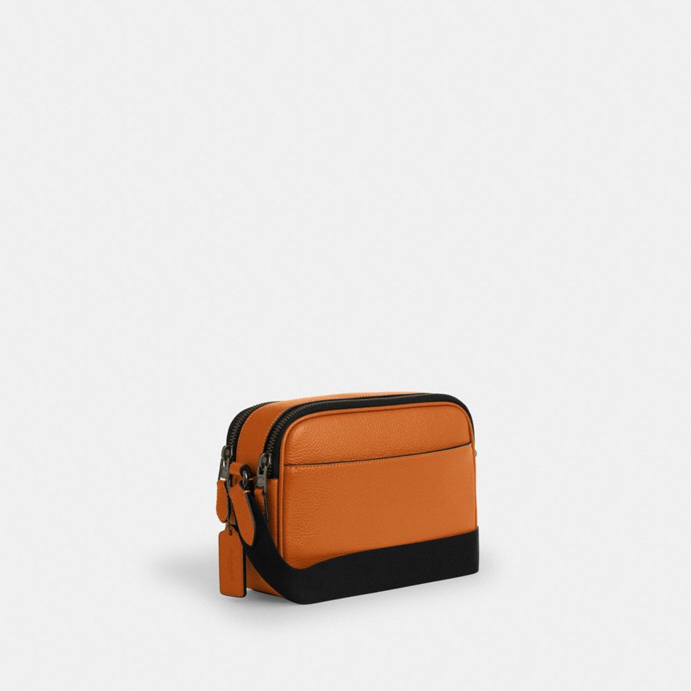 Coach Graham Crossbody Bag With Varsity Motif Qb Toffee Black