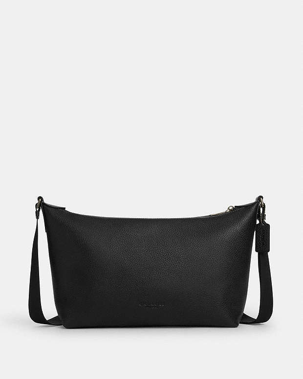 Finn Crossbody Bag Pebbled Leather-Gunmetal-Black Pebbled Leather-Gunmetal-Black