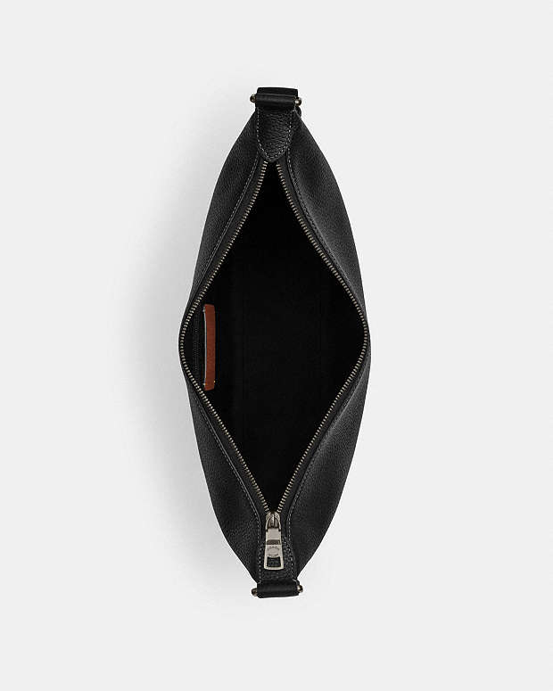 Finn Crossbody Bag Pebbled Leather-Gunmetal-Black Pebbled Leather-Gunmetal-Black