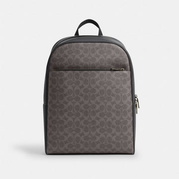 Coach Owen Backpack In Signature Canvas Qb Grey Charcoal