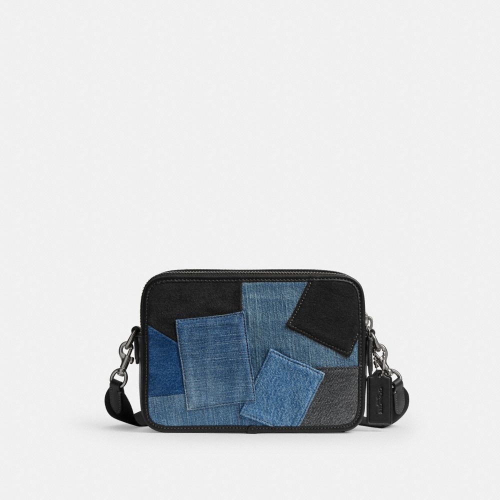 Coach Charter Crossbody Bag 24 With Patchwork Denim Multi