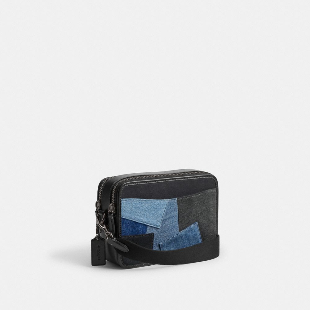 Coach Charter Crossbody Bag 24 With Patchwork Denim Multi