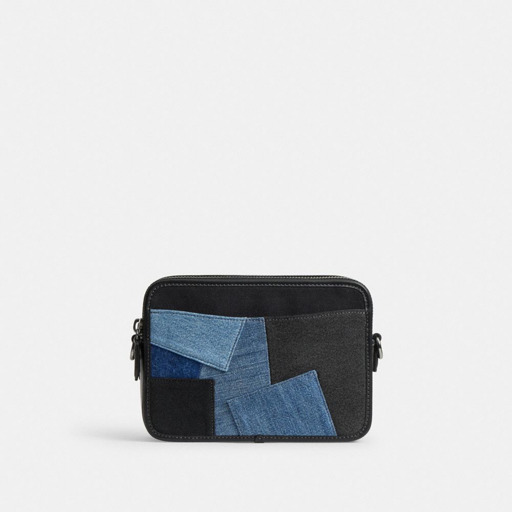 Coach Charter Crossbody Bag 24 With Patchwork Denim Multi