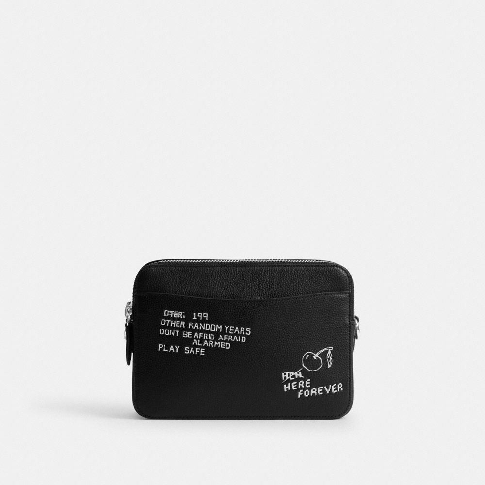 Coach Charter Crossbody Bag 24 With Sketch Print Black