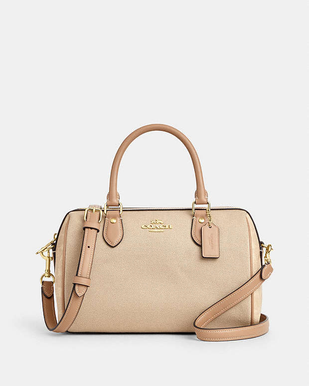 Rowan Satchel Bag In Colorblock Im-Dark Natural Multi Im-Dark Natural Multi