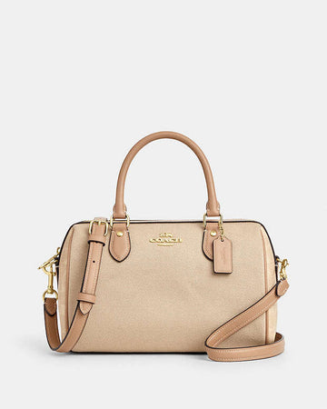 Rowan Satchel Bag In Colorblock Im-Dark Natural Multi Im-Dark Natural Multi