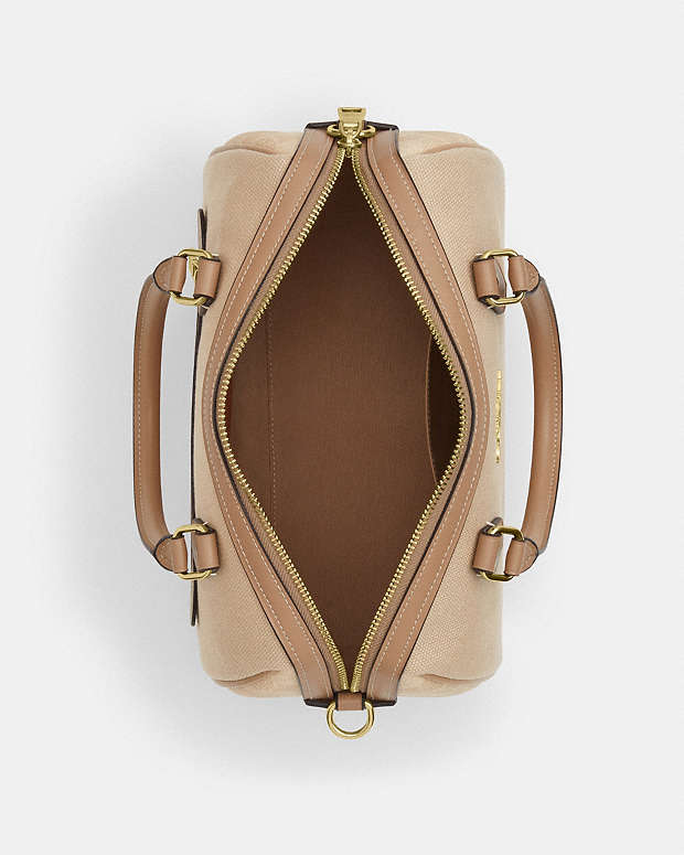 Rowan Satchel Bag In Colorblock Im-Dark Natural Multi Im-Dark Natural Multi