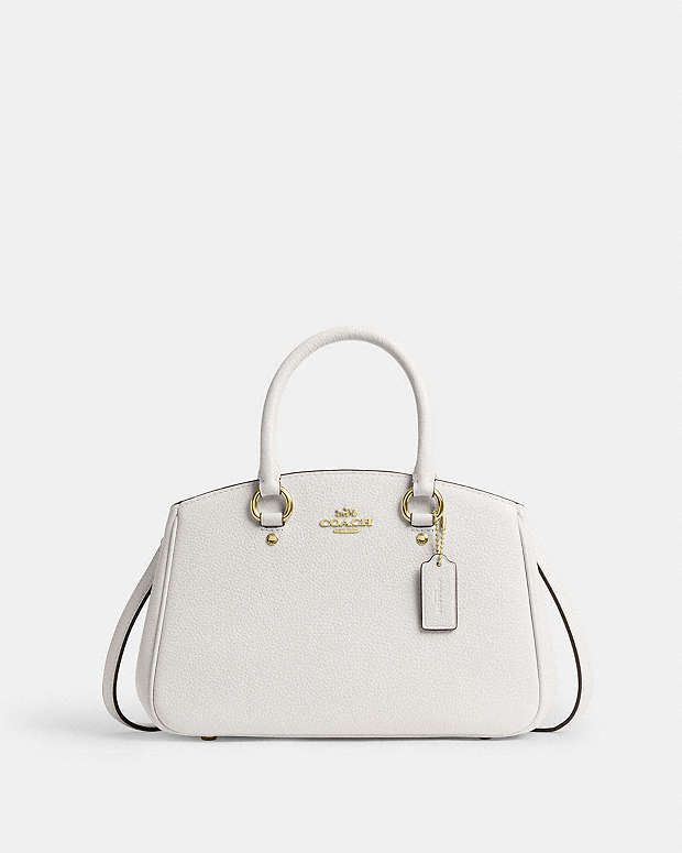 Savannah Small Carryall Bag Pebbled Leather-Gold-Chalk Pebbled Leather-Gold-Chalk
