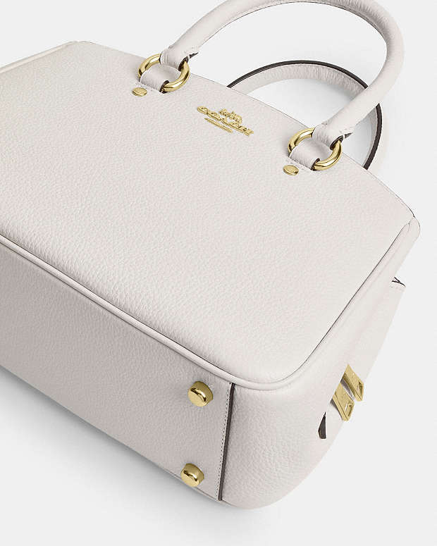 Savannah Small Carryall Bag Pebbled Leather-Gold-Chalk Pebbled Leather-Gold-Chalk