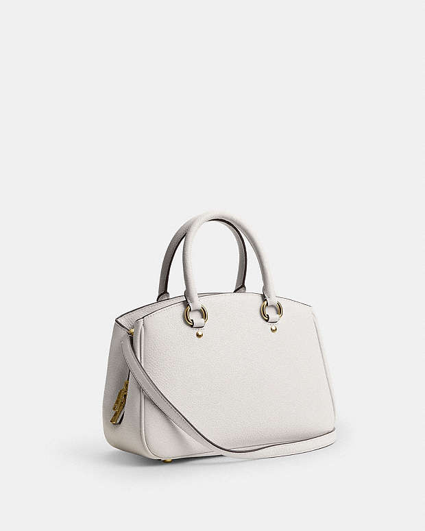 Savannah Small Carryall Bag Pebbled Leather-Gold-Chalk Pebbled Leather-Gold-Chalk