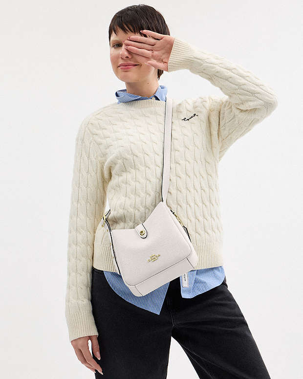 Hadley Mini Crossbody Bag Pebbled Leather-Gold-Chalk Pebbled Leather-Gold-Chalk