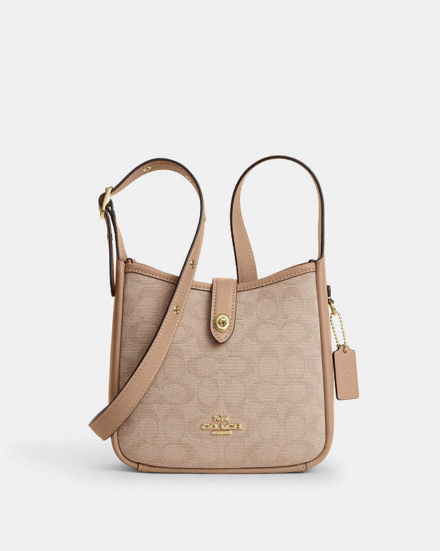 Hadley Mini Crossbody Bag With Signature Canvas Im-Dark Natural Multi Im-Dark Natural Multi